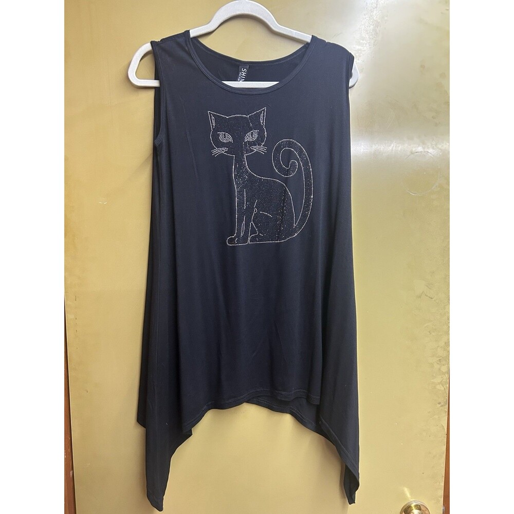 SHINY One Size Sleeveless Black Short New With Tags